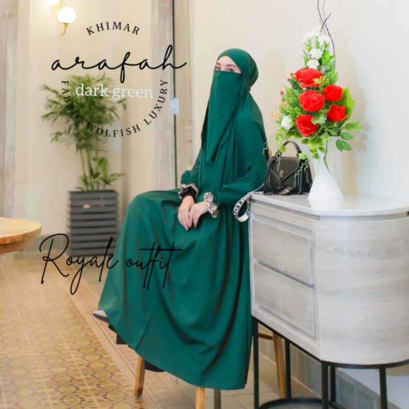 French Khimar Arofah Hijab Ori Royale Hijab,French Khimar Wolfis Jumbo