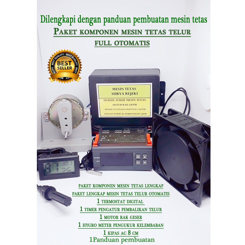 paket lengkap komponen mesin tetas telur full otomatis penetas otomatis
