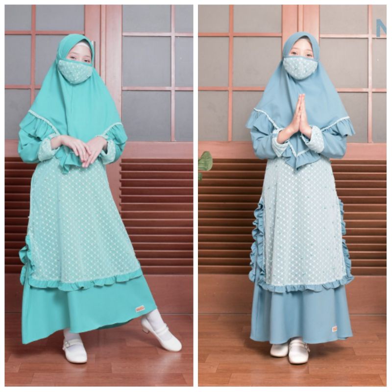GAMIS ANAK 3 - 10 TAHUN / GAMIS ANAK TILE / GAMIS ANAK PREMIUM MURAH / NAFEEZA OIDOKIDS ORI