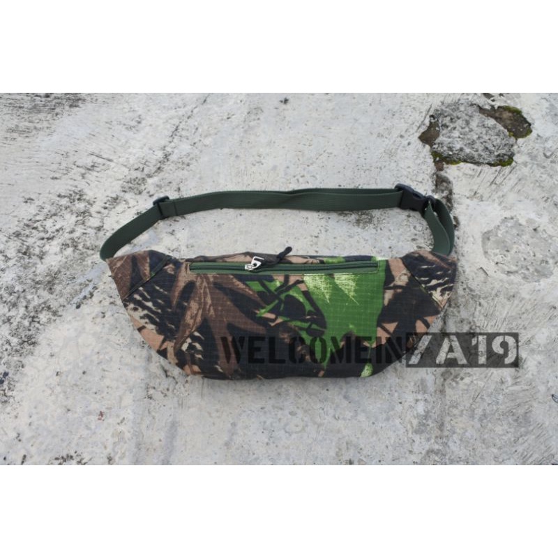 Waistbag Camo Perbakin / Tas Pinggang Loreng Camo Perbakin / Tas Pinggang Pria