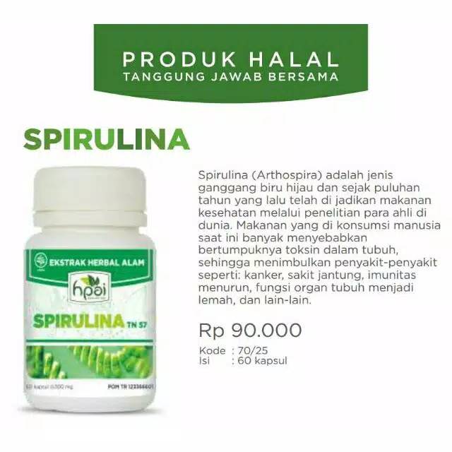 Spirulina HNI HPAI/ Produk Herbal Halal