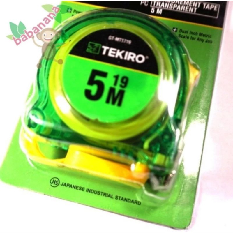 Tekiro meteran transparan 5 Meter 5m 500cm original measure tape