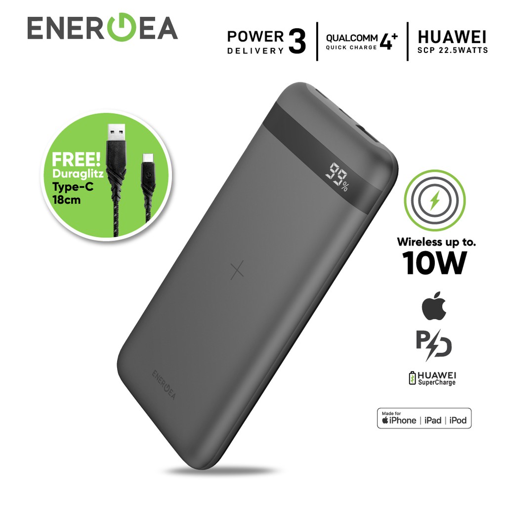 Powerbank Wireless 10W Fast Charging PD + QC4.0 10000mAh MFi - ENERGEA Enerpac Omni