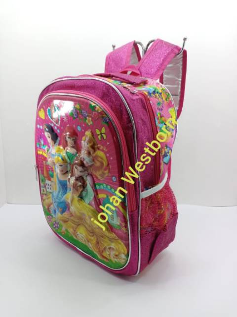 Tas Ransel Sekolah Gliter 3D