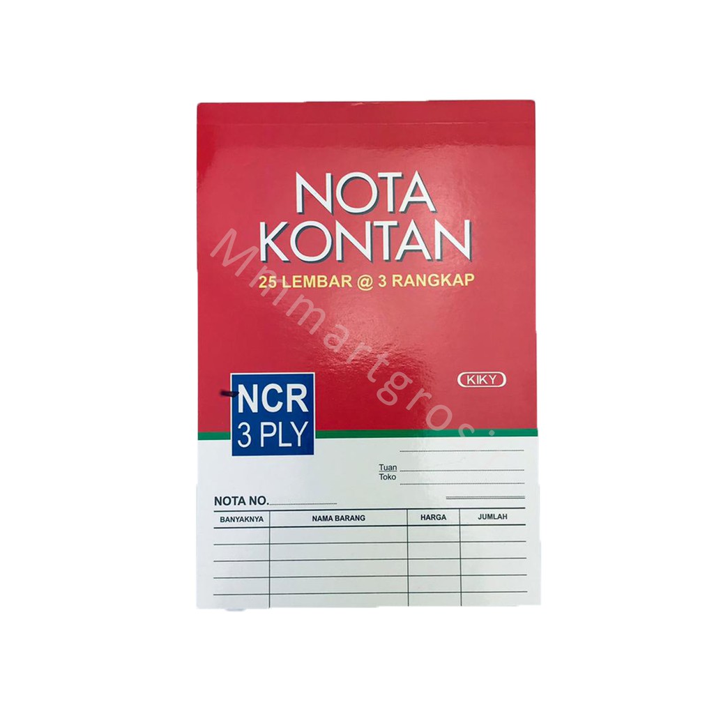 Kiky / Nota Kontan / Nota Kecil / 25lembar 3ply