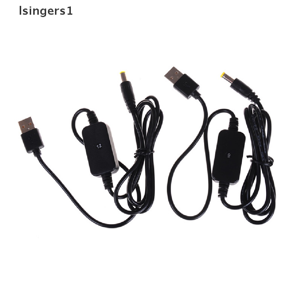 (lsingers1) Kabel Konverter DC-DC 5V Ke 9V / 12V Jack 5.5x2.1mm