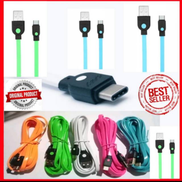 Original HIPPO Kabel Data Charger Type C Fast Charging Panjang 2 Meter
 Kabel pipih