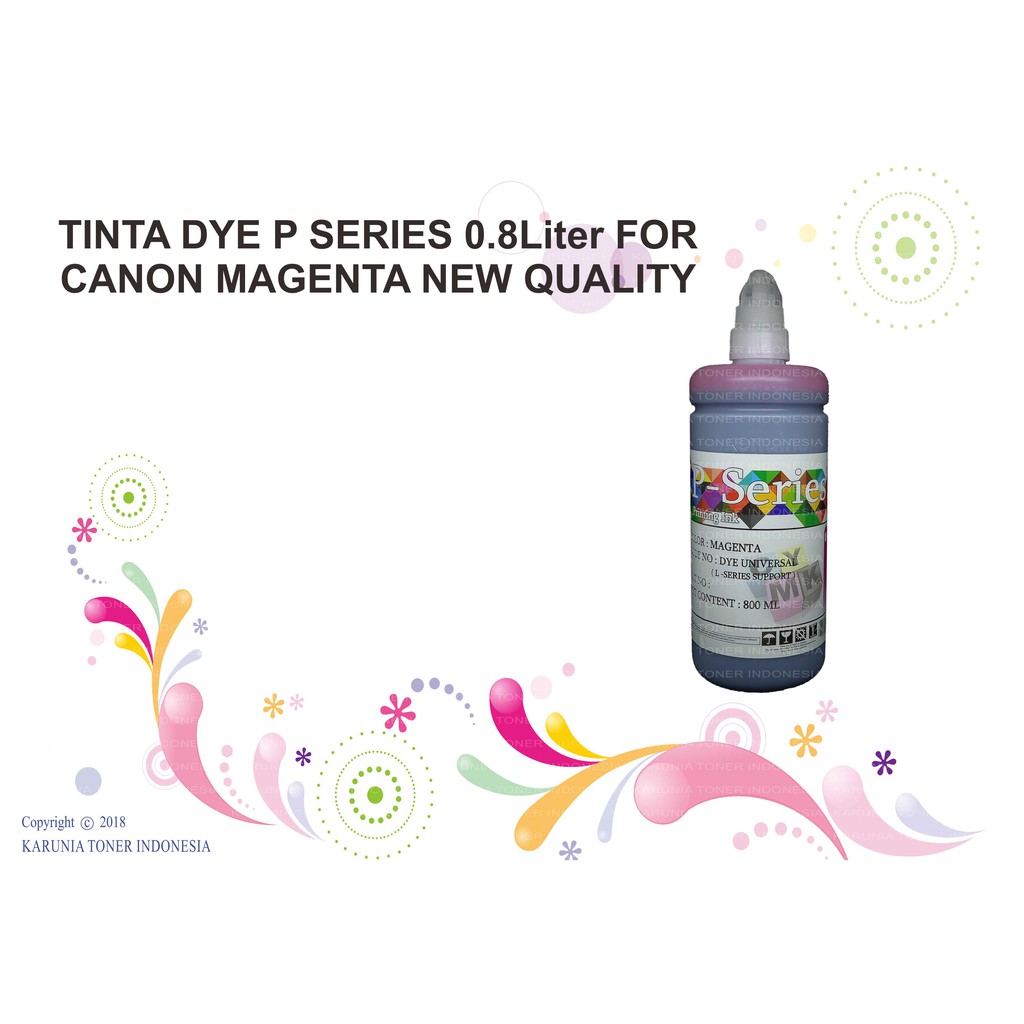 TINTA DYE P SERIES 800ML FOR CANON CMYK NEW QUALITY