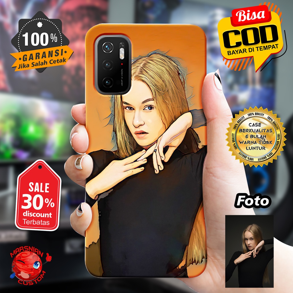 Case Custom Xiaomi Redmi Note 10 5G Dan 10T 5G Kualitas High Grade Foto Sendiri / Luxury Glass Case 