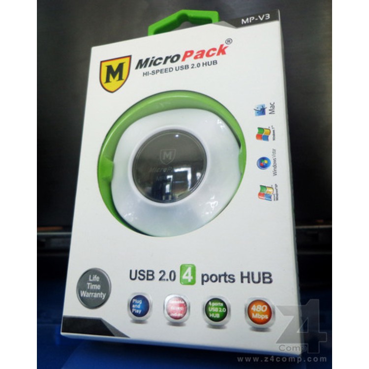 High Speed HUB 4 Port 2.0 Micropack Ultra Mini USB 2.0 Cable Hp Mouse Keyboard Cabang