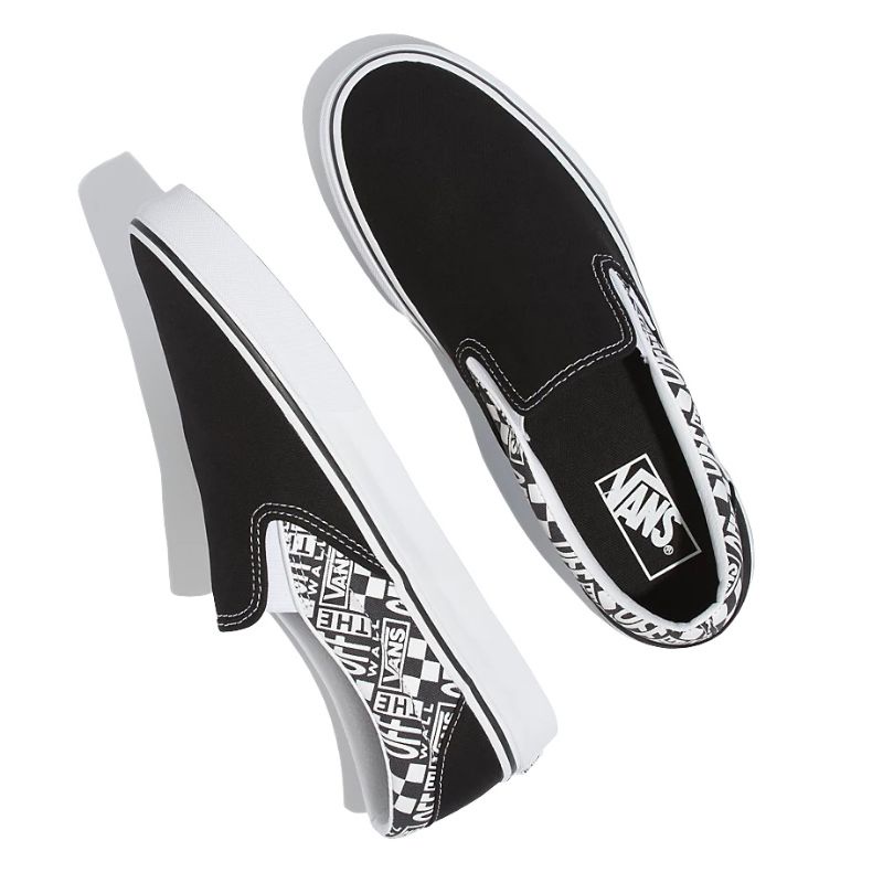 Vans Slip On Classic Black Asphalt Off The Wall Original