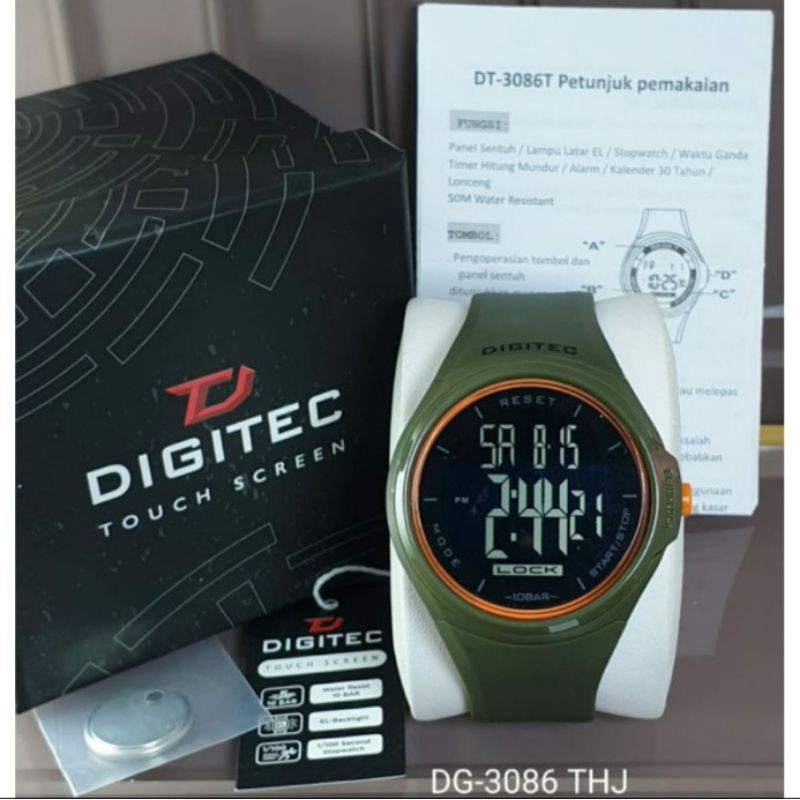 Jam Tangan Digitec 8086 Touch Screen Original Water Resistant