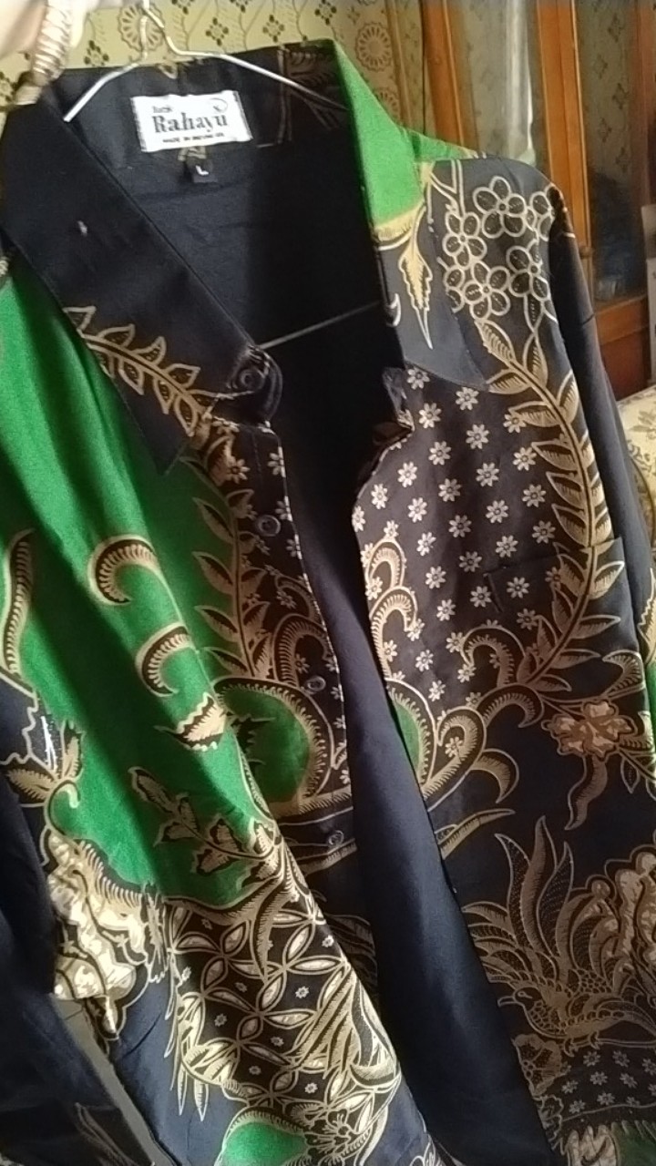 Proboseto Hijau Kemeja Batik Pria Full Furing Bahan Katun Primisima