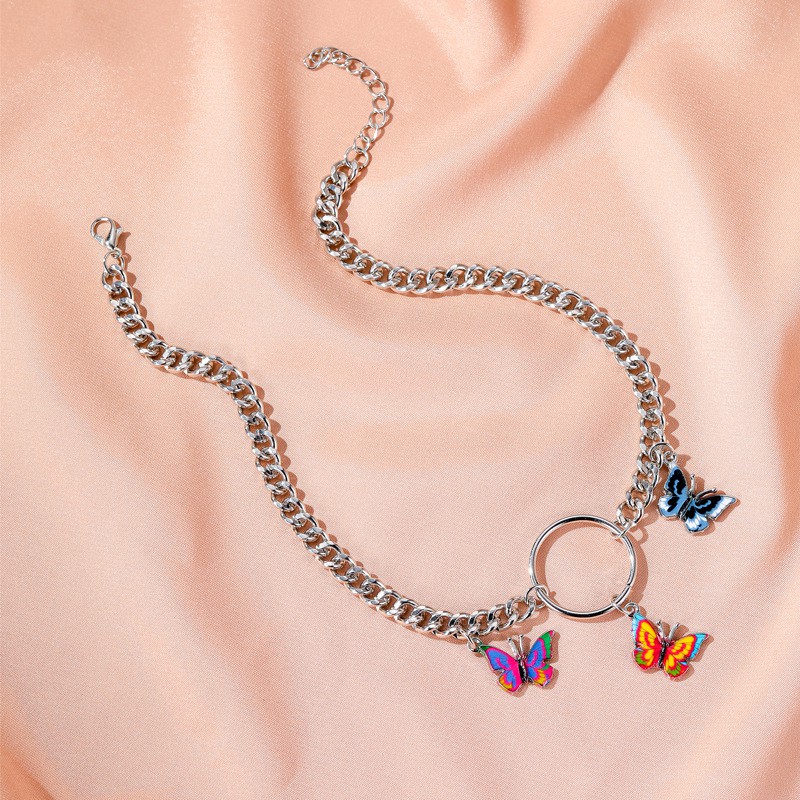 Kalung Choker Rantai Kupu-Kupu Butterfly Necklace Aksesoris Wanita