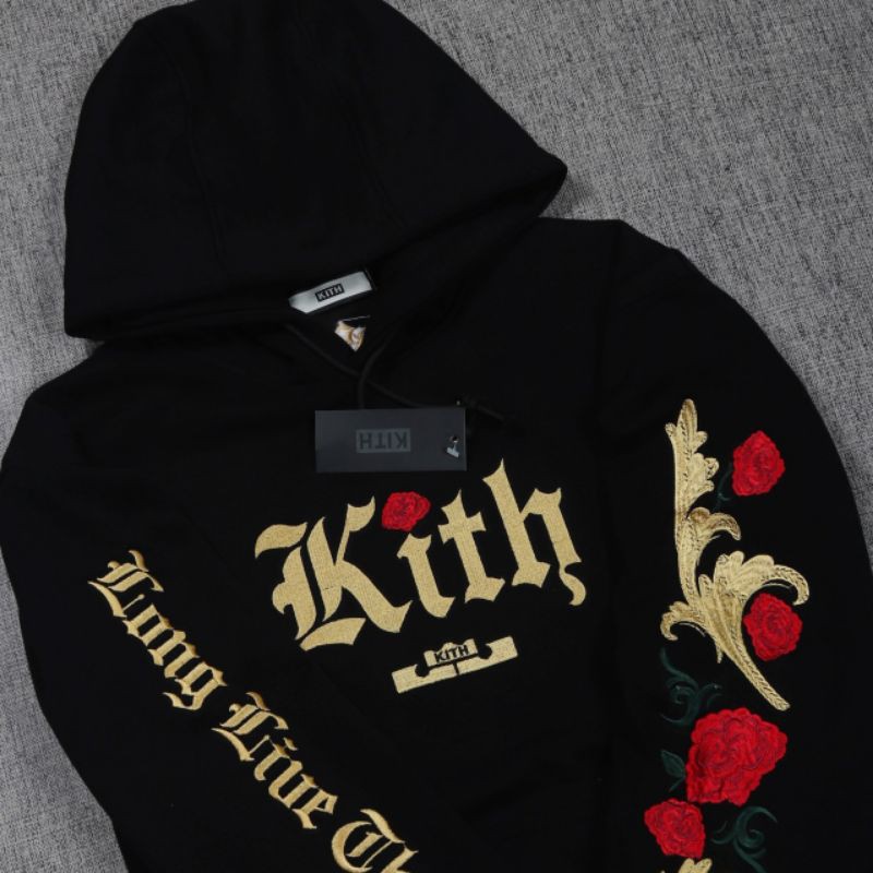 Sweater Hoodie Kith Rose Full Bordir Premium Hight Quality Fulltag&amp;Lebel