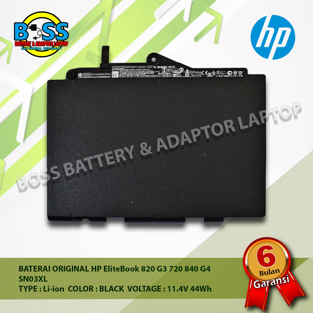 Baterai Original Hp H 820-G3 SN03 11.4V 44WH