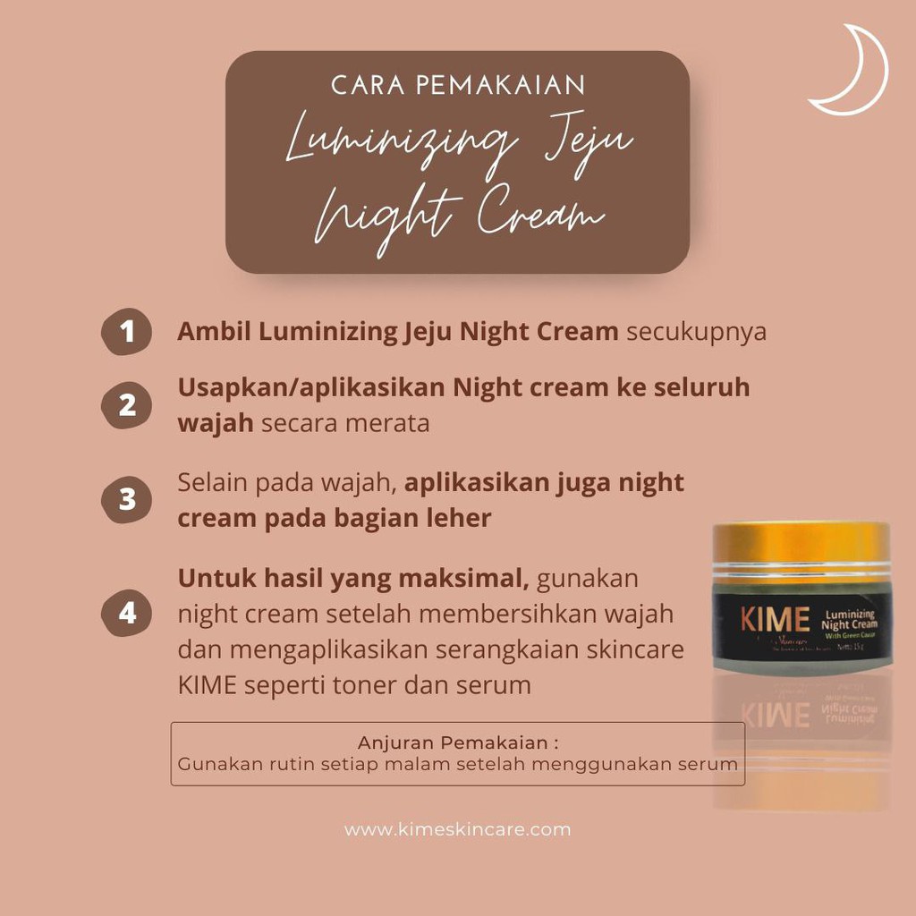 KIME NIGHT CREAM CREAM MALAM [ KEMASAN BARU ]