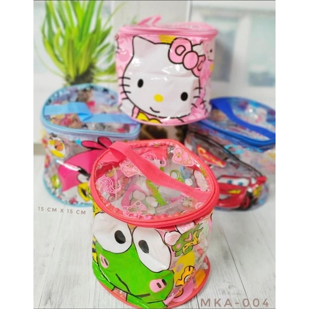 tas kosmetik tas bekal tas shampoo tas mika tabung cartoon karakter pooh