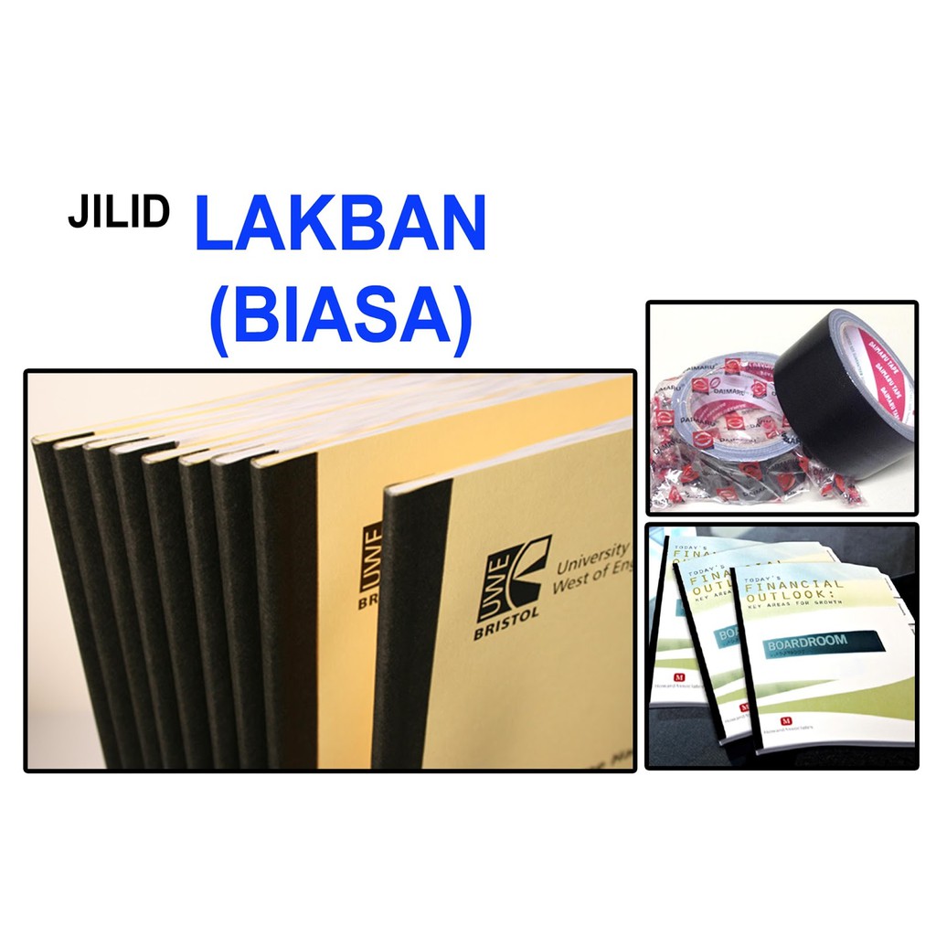 

Jilid lakban kertas cover/mika