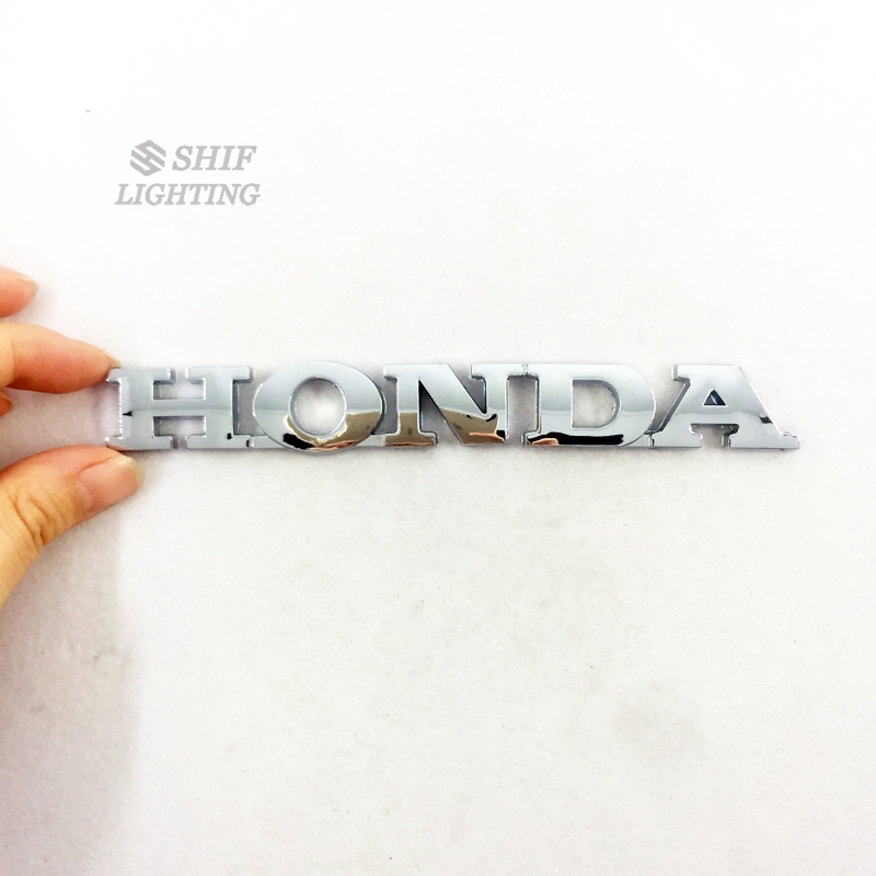 1Pc Stiker Emblem Logo Honda Bahan ABS Krom Untuk Fender Samping Mobil Honda