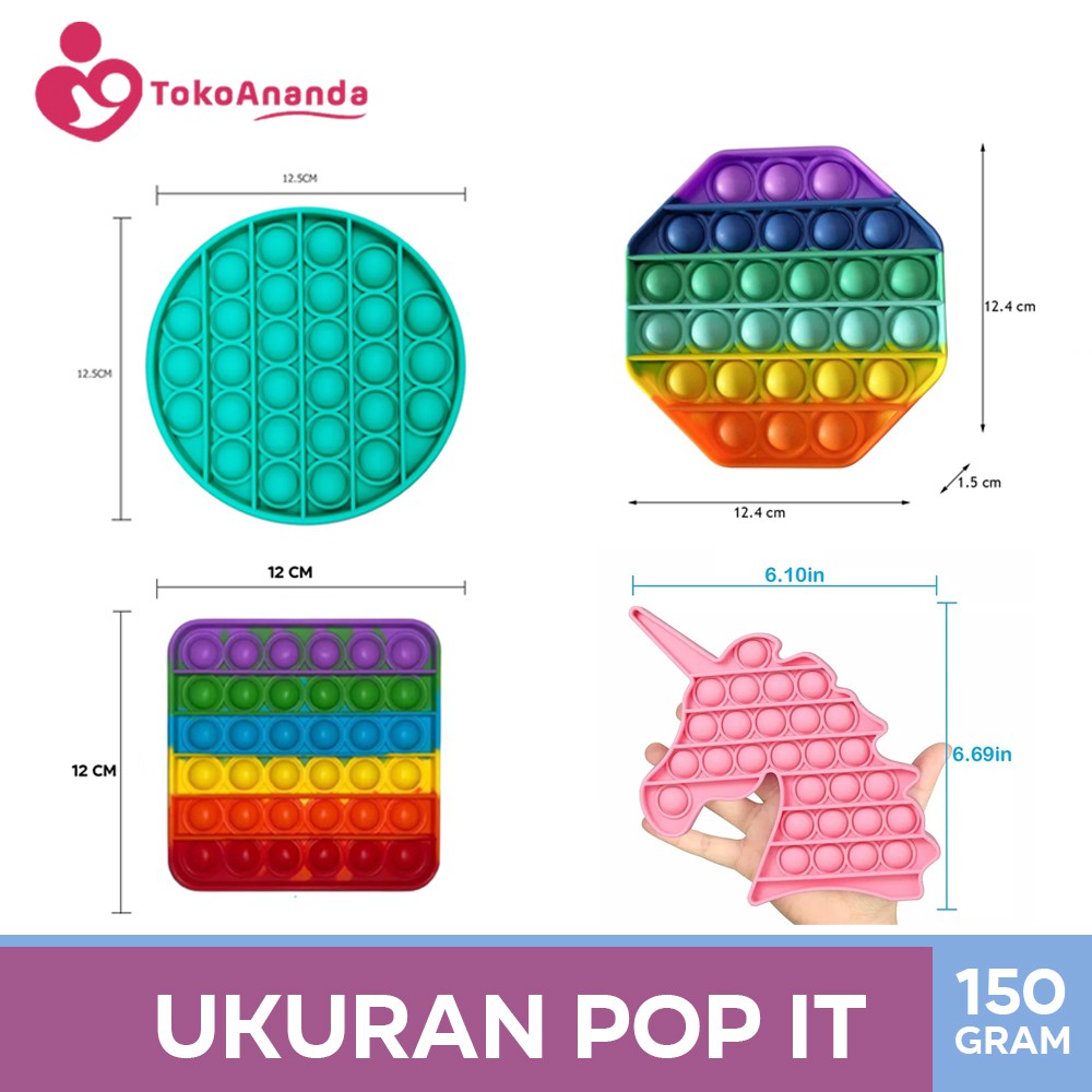 POP IT JUMBO Murah Warna Pelangi Untuk Menghilangkan Stress / POPIT