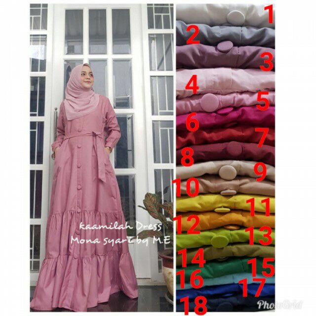 Gamis bahan katun Ima platinum