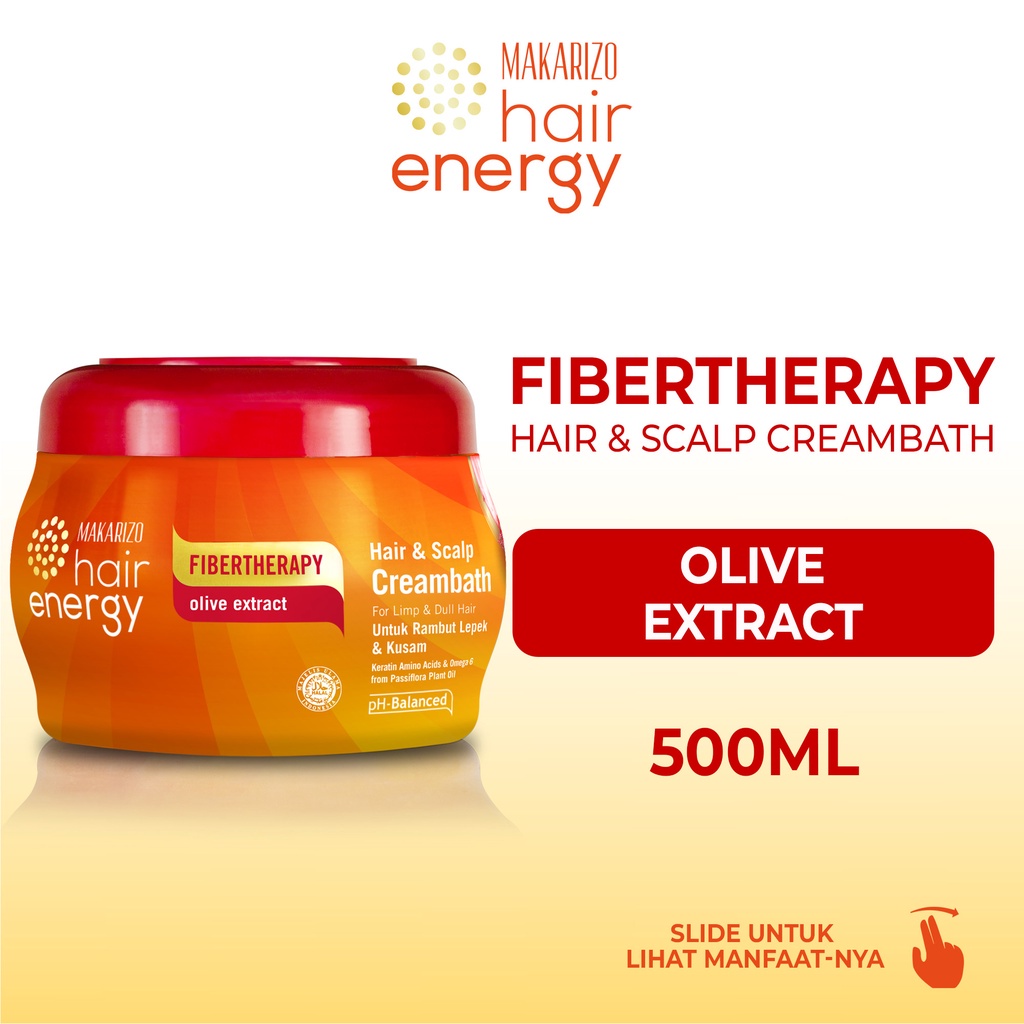 Makarizo Hair Energy Hair Scalp Creambath Olive 500gr FREE SANITIZER-1