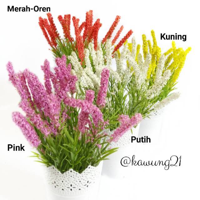 VB03 Buket Bunga Tanaman Rumput Artificial Cantik Unik