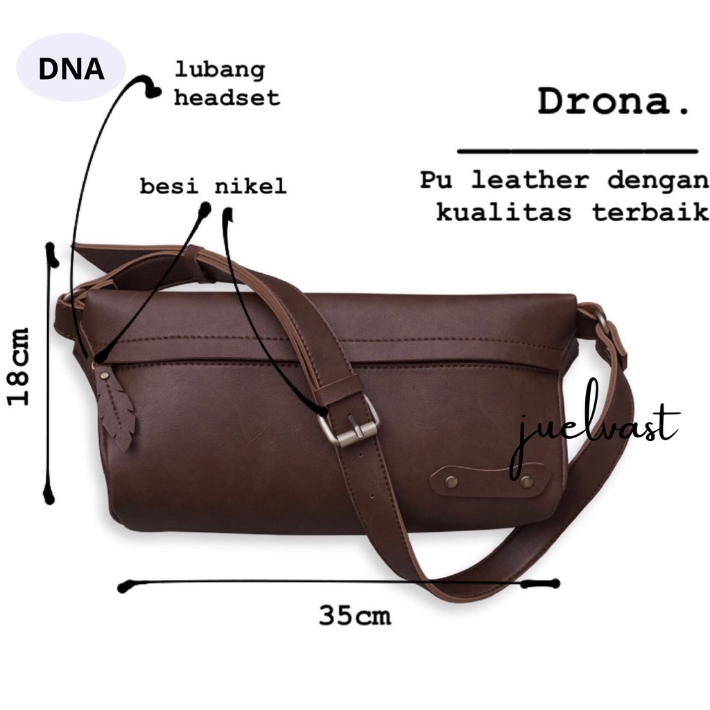 [ Cuci Gudang ] Waistbag Pria Wanita Tas Selempang Stok Terbatas Hitam Cokelat