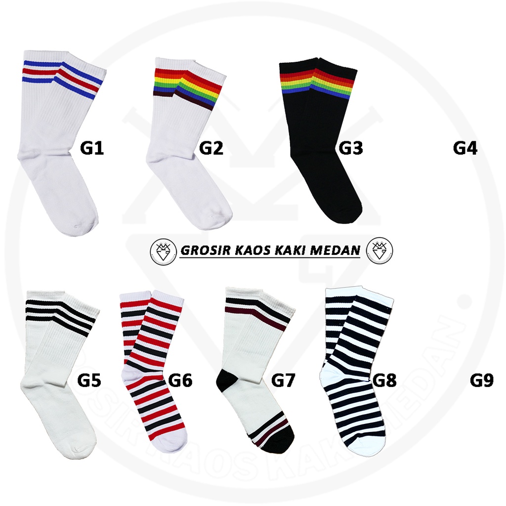 PROMO KAOS KAKI SKATE MOTIF  MEDAN CEWEK COWOK