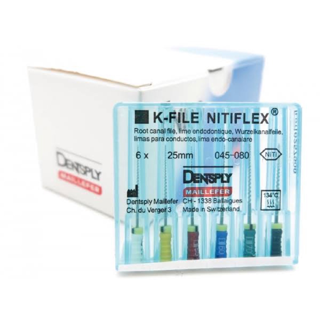 Dental kfile Nitiflex k-file niti dentsply file endo endodontic files jarum endo 21mm 25mm 15-40 45-80 ALICE DENTAL