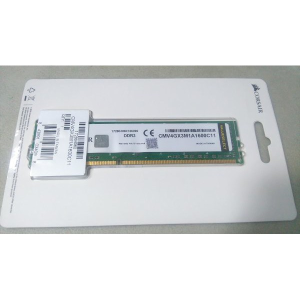Terbaru    Memory Corsair Value Select DDR3 4GB 1600MHz PC12800 CMV4GX3M1A1600C11     Murah