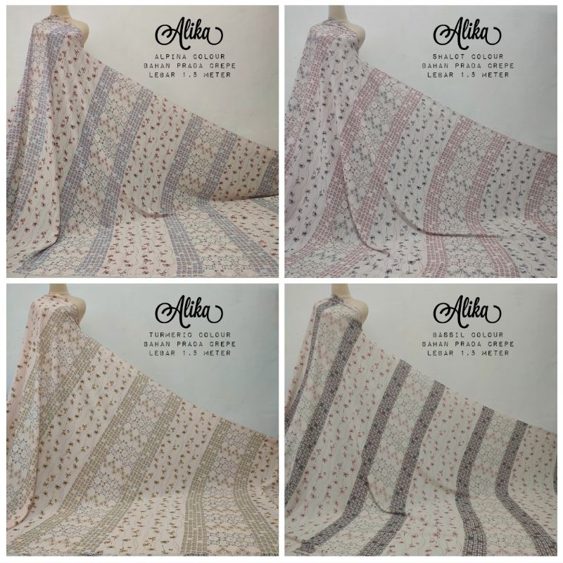 KAIN PRADA CREPE MOTIF ALIKA GAMIS TUNIK BLOUSE