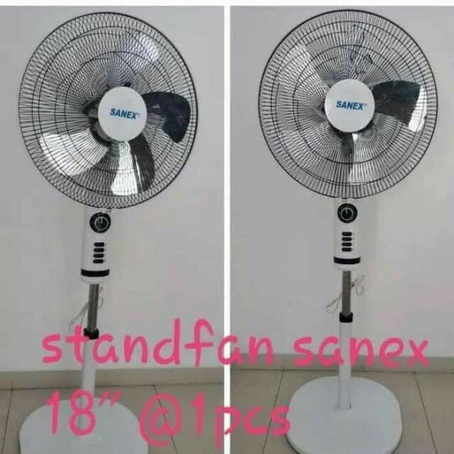 KIPAS ANGIN BERDIRI SANEX BESI 18inch atau STAND FAN SANEX BESI 18inch