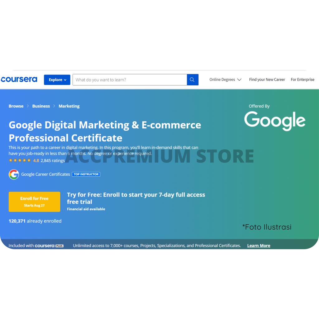 Jual BUNDLE COURSERA Googl-e Digital Marketing & E-commerce ...