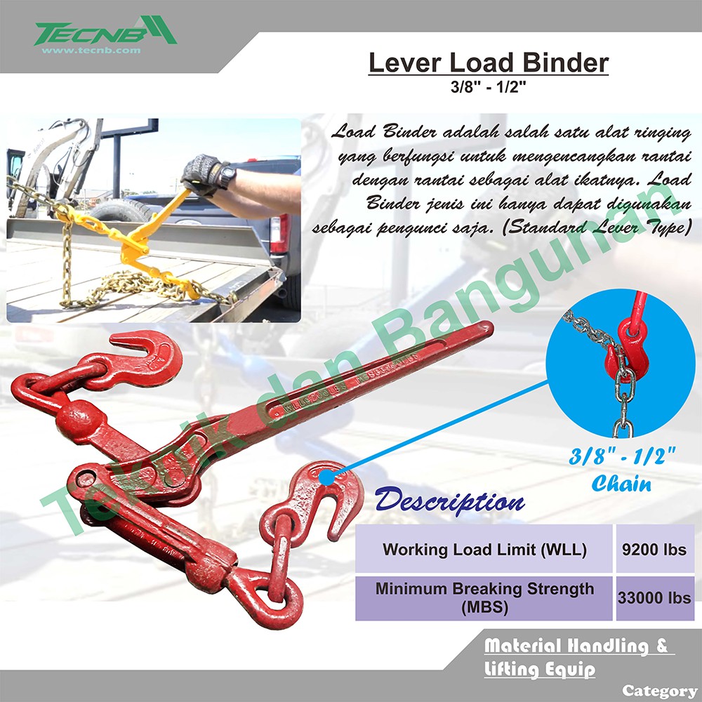 

Lever Load Binder 3/8" - 1/2