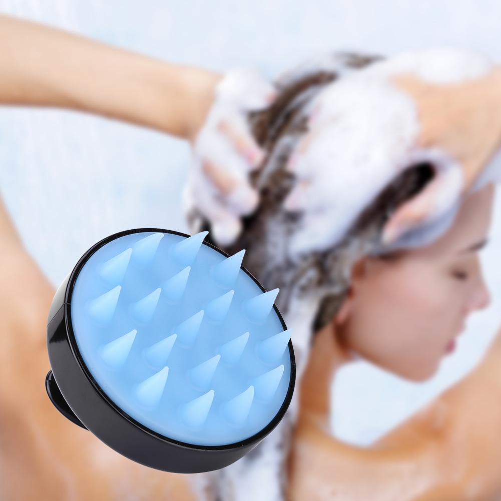 1pc Massage Brush Hair Wash Brush Silicone Head Body Massager Comb Silicone Acupoint Relaxing Tools