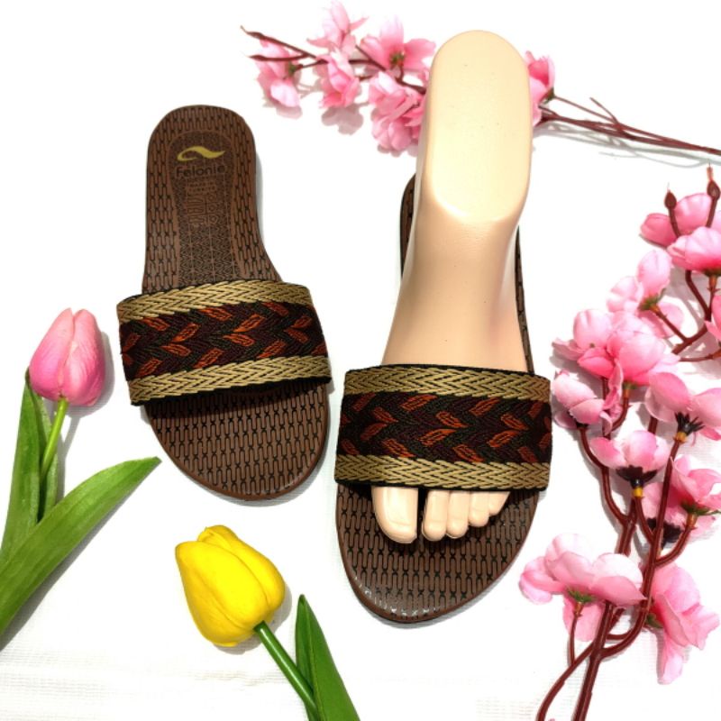 Sandal Wanita murah selop ( Felonie MRA 01 rajut ) turki rajut terbaru