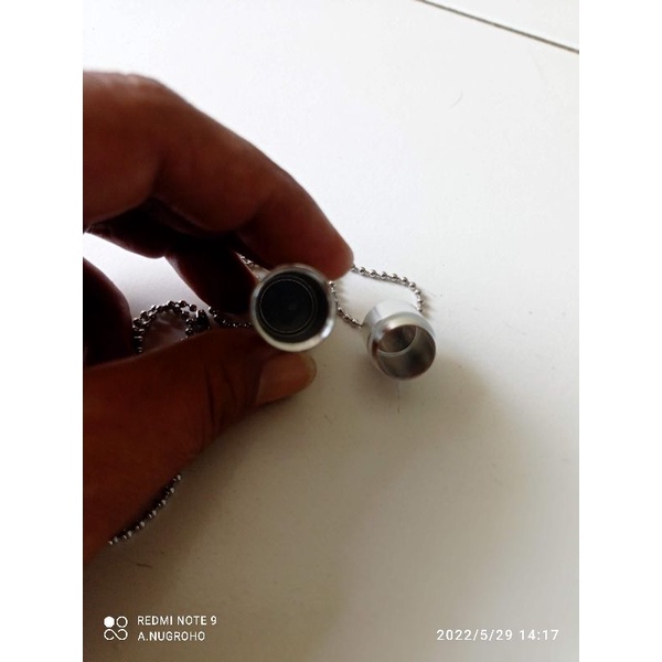 Liontin tabung bahan alumunium bisa untuk tempat minyak batu atau benda kecil