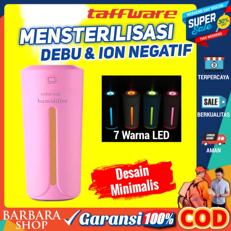 Humidifier Ultrasonic Diffuser Aromaterapi Essential Oil Aromatherapy Aroma Terapi Disfuser Pelembab Udara 230ml HUMI Taffware
