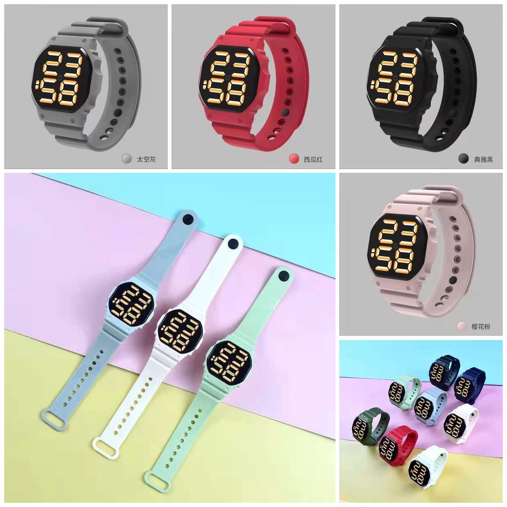 ✅COD Jam Tangan Couple LED Digital Rubber Electronic Fashion Import Pria Wanita Anak Remaja Premium M131