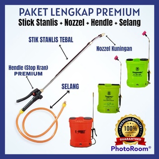 Jual Paket Lengkap Stik Sprayer Premium Stik Tangki Cas Stop Kran Sprayer Elektrik Selang