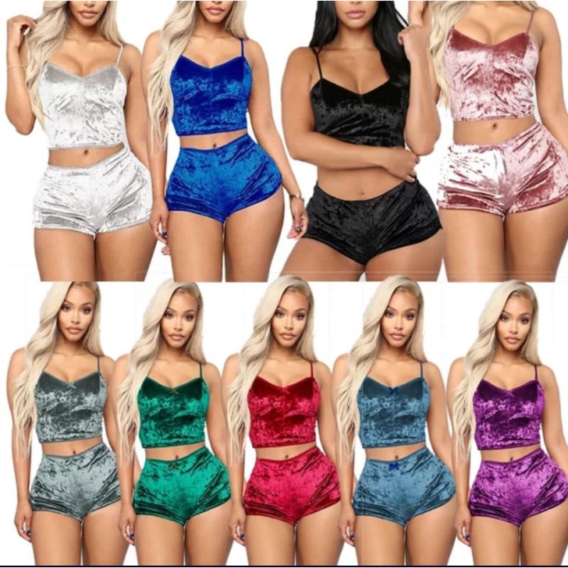 Lingerie crop top / sexy sleep wear / baju tidur sexy