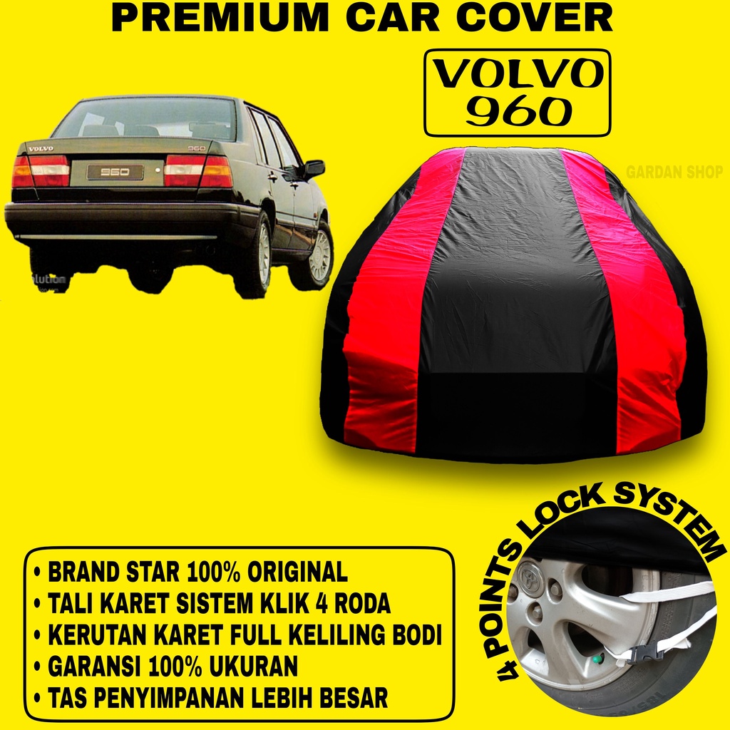 Body Cover VOLVO 960 Sarung Strip MERAH Penutup Pelindung Bodi Mobil Volvo 960 PREMIUM