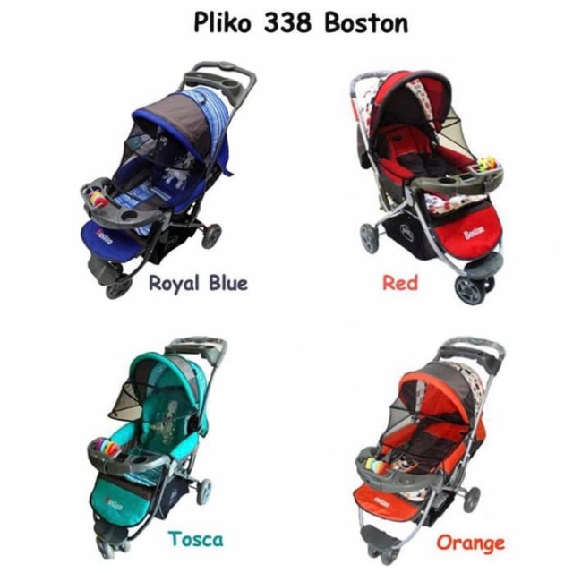 Stroller baby pliko boston new 3 wheels PK338 / kereta bayi pliko boston roda tiga