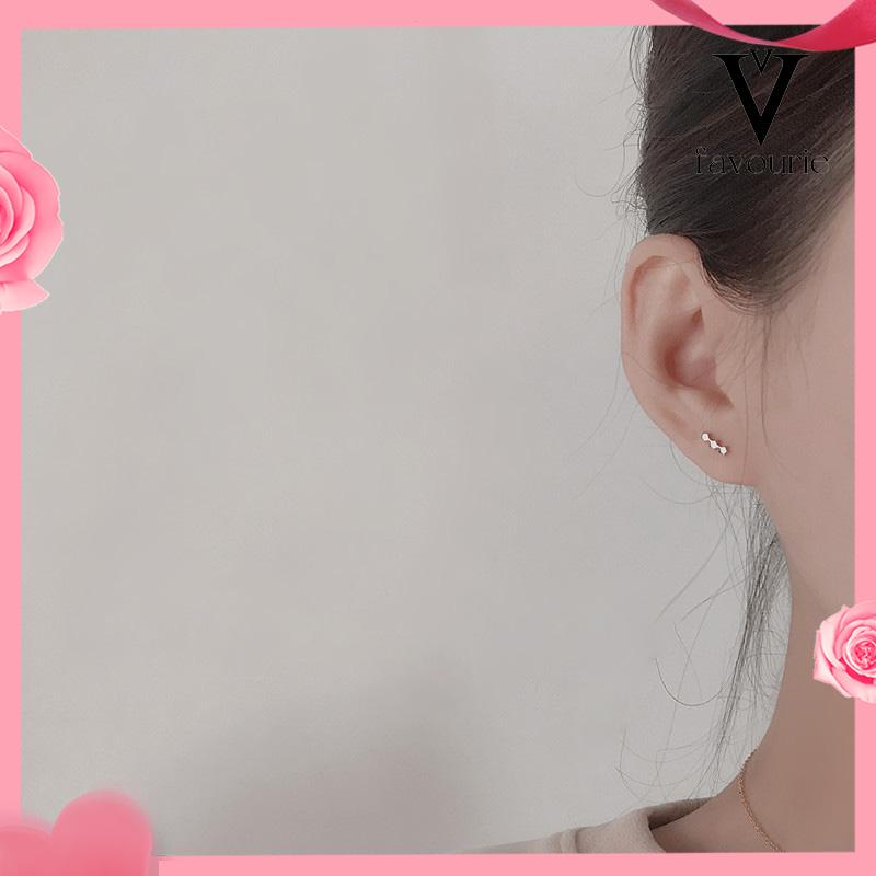 [COD]S925 Silver Stud Earrings untuk Siswa Perempuan Anting Desain Kecil Serbaguna Sederhana-FA