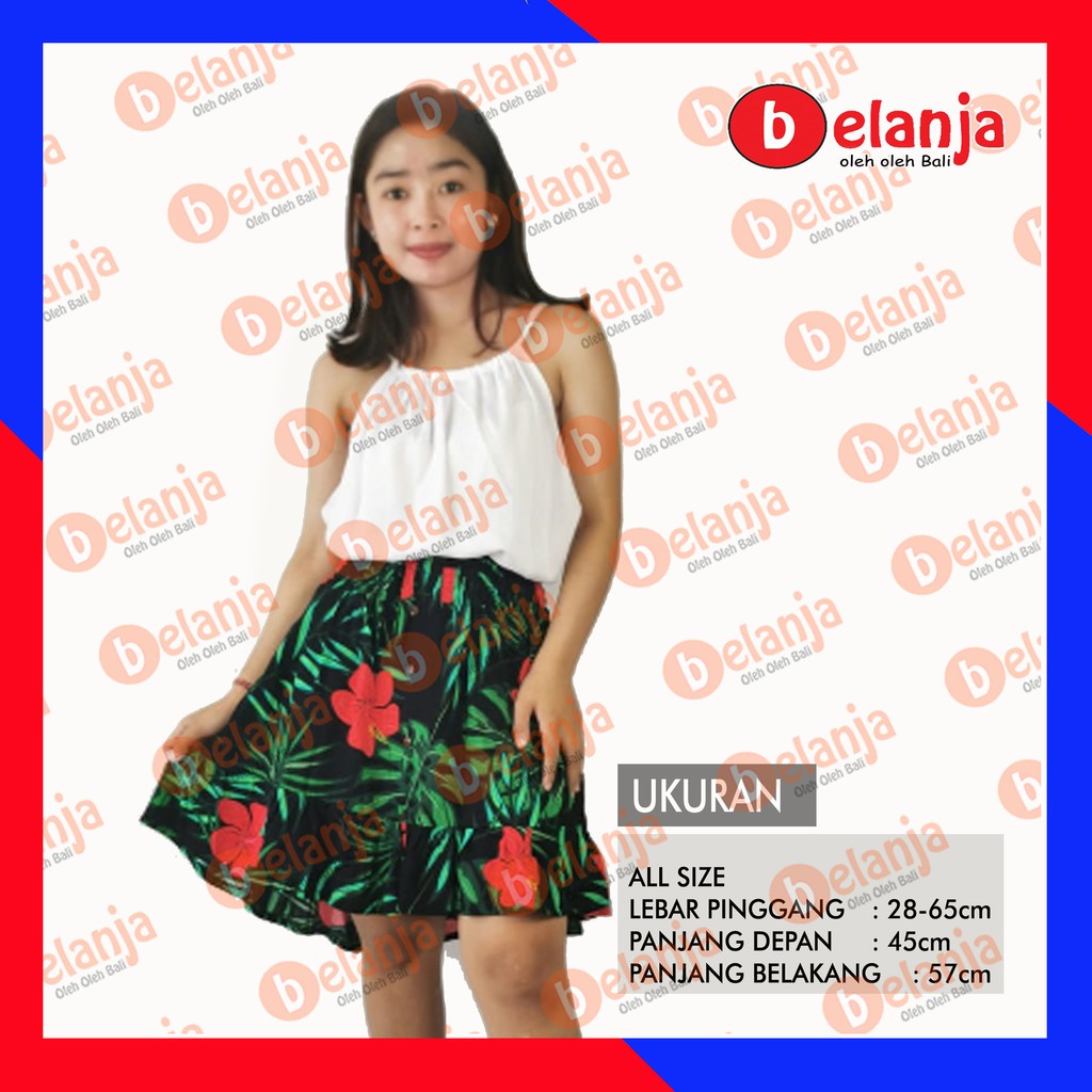 New produk rok pendek rumbai rok bali bunga oleh oleh bali