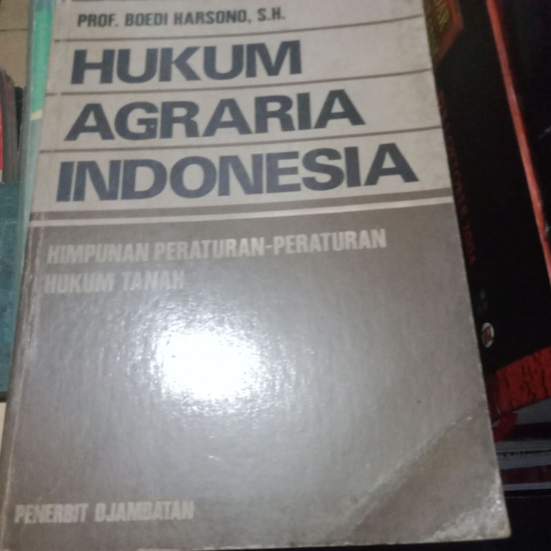 hukum agraria Indonesia Budi Harsono