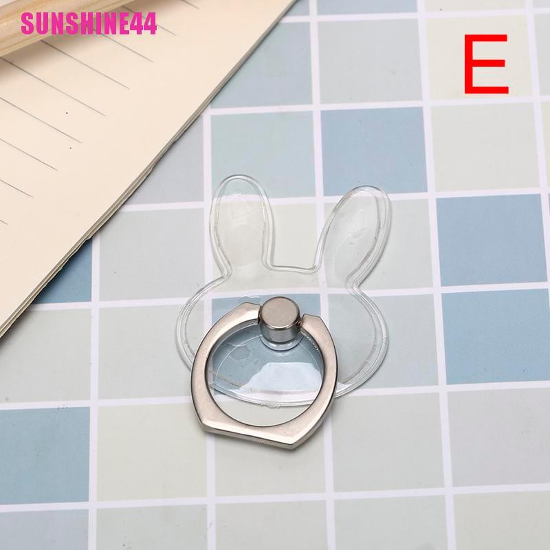 (SUN44) 1pc ring stand holder Transparan Untuk Handphone