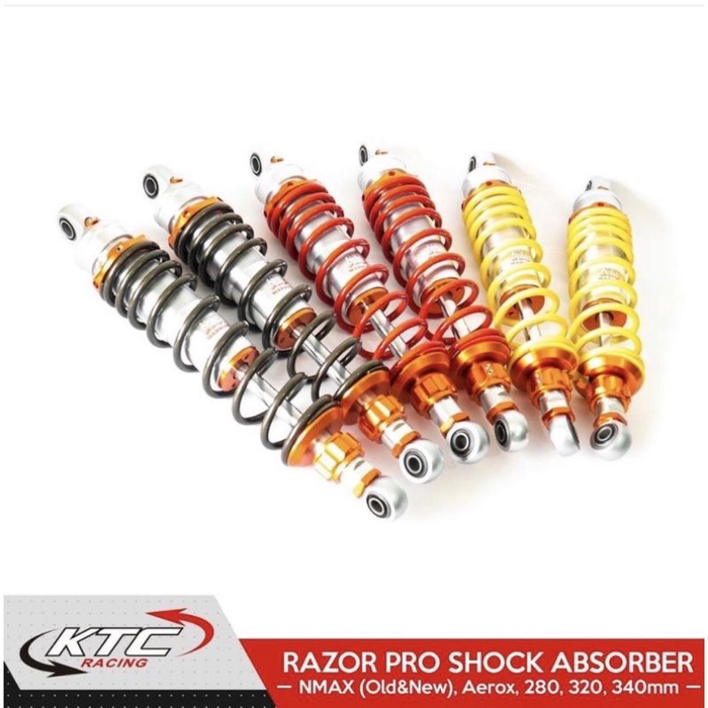 Shockbreaker Ktc Racing Original Non Tabung 280mm 320mm 340mm Shock Rk king F1zr Supra Legenda Vega 